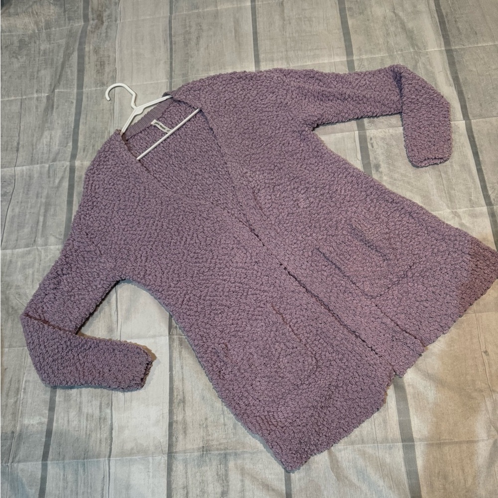 Size XL lavender cardigan. Not worn many times.
